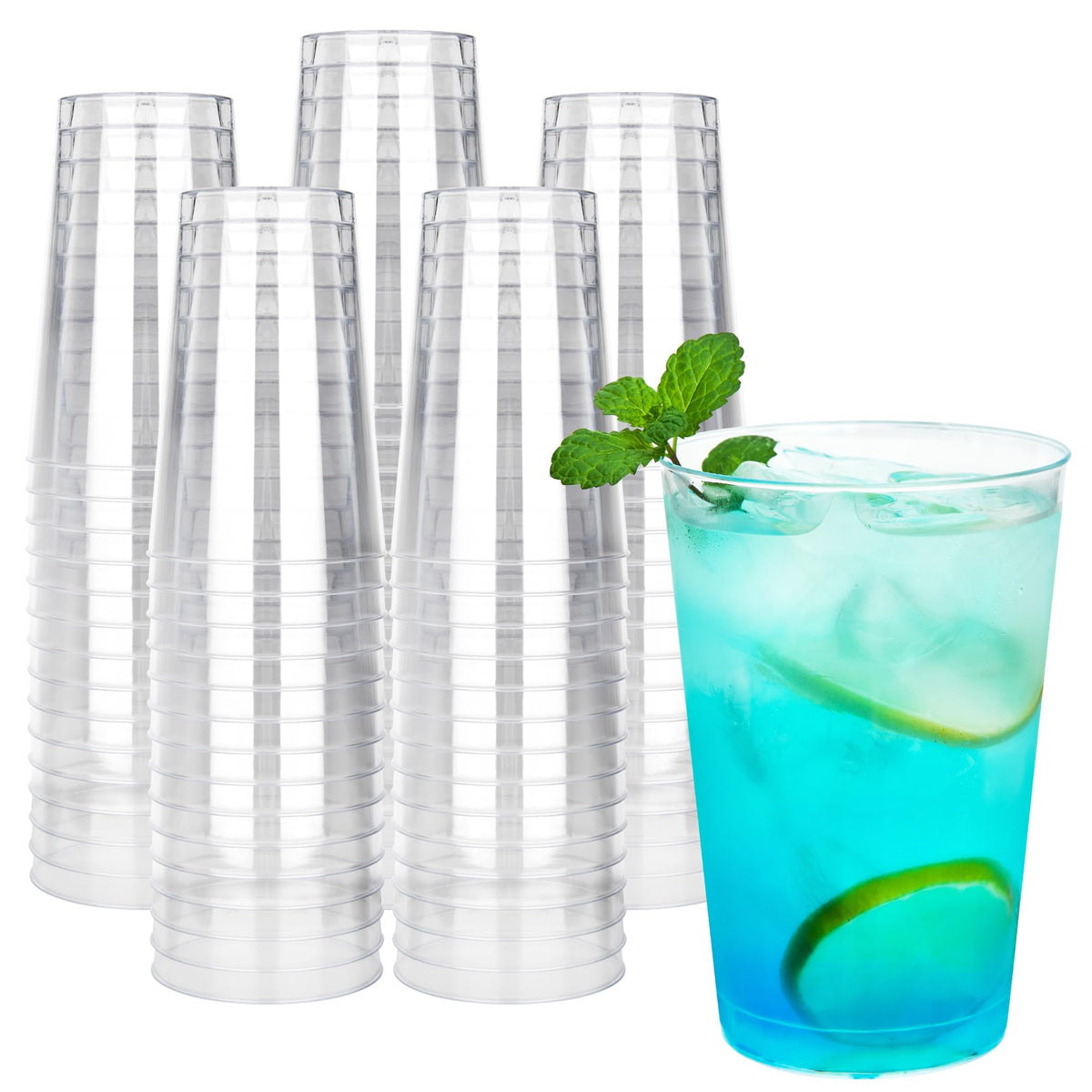 RACETOP Disposable Plastic Cups for Parties