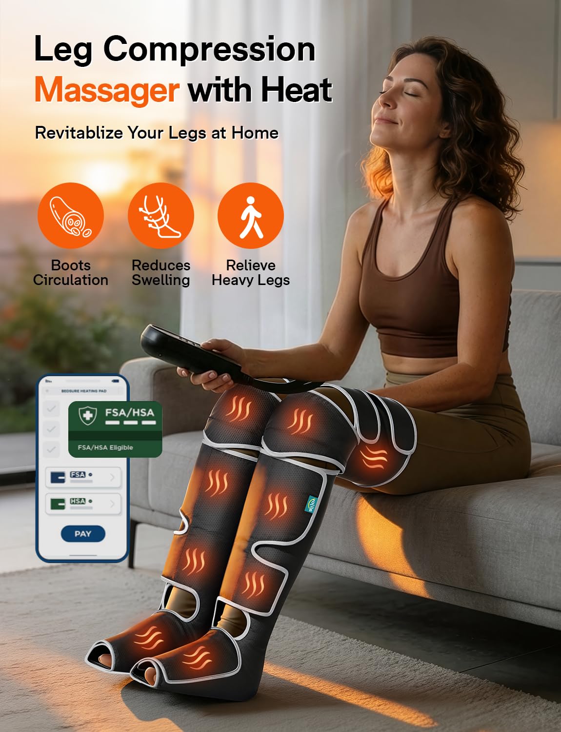 ALLJOY Leg Massager for Circulation and Pain Relief

