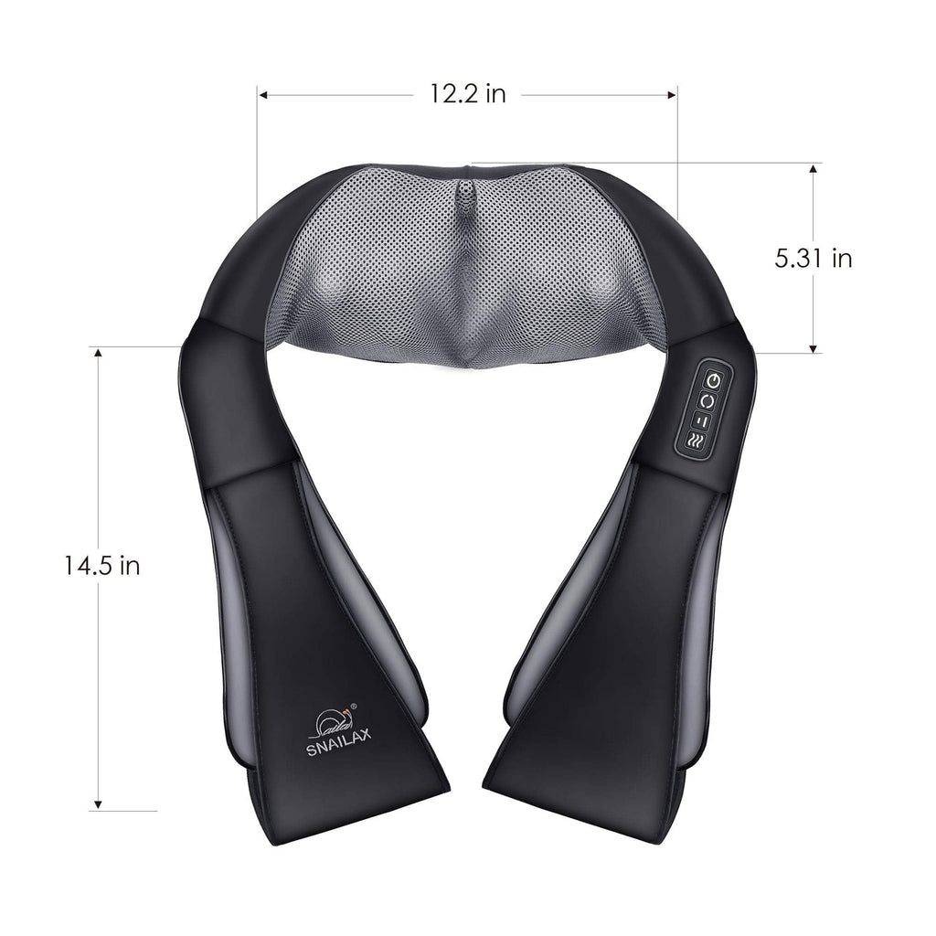 Snailax Cordless Shiatsu Neck Massager with Heat

