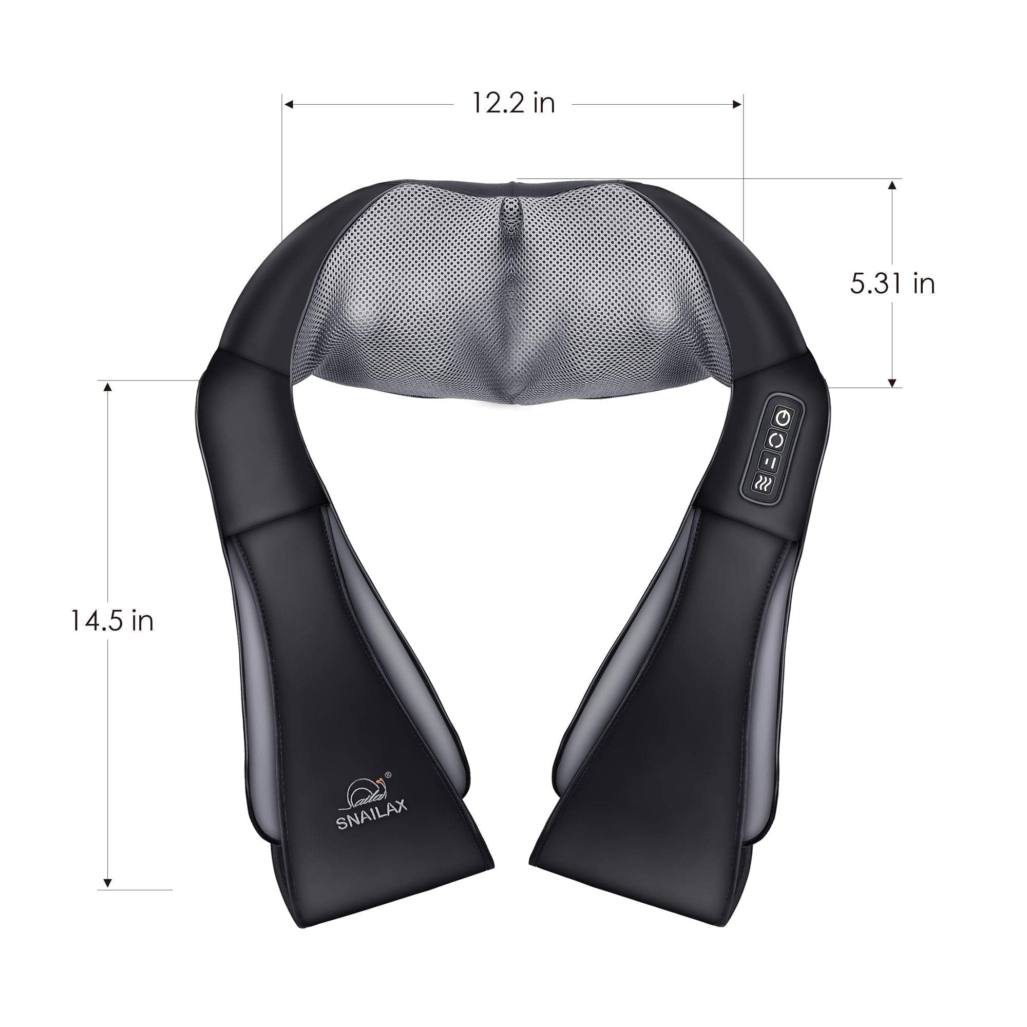 Snailax Cordless Shiatsu Neck Massager with Heat


