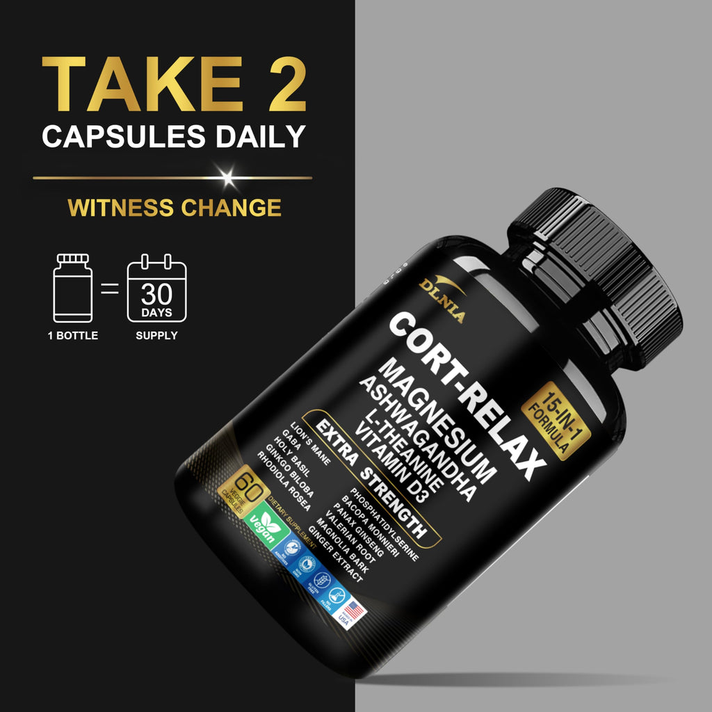 DLNIA Cortisol Support Supplement | Plant-Based Wellness

