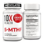 10X Health 5-MTHF Methylfolate Supplement for Brain & Heart

