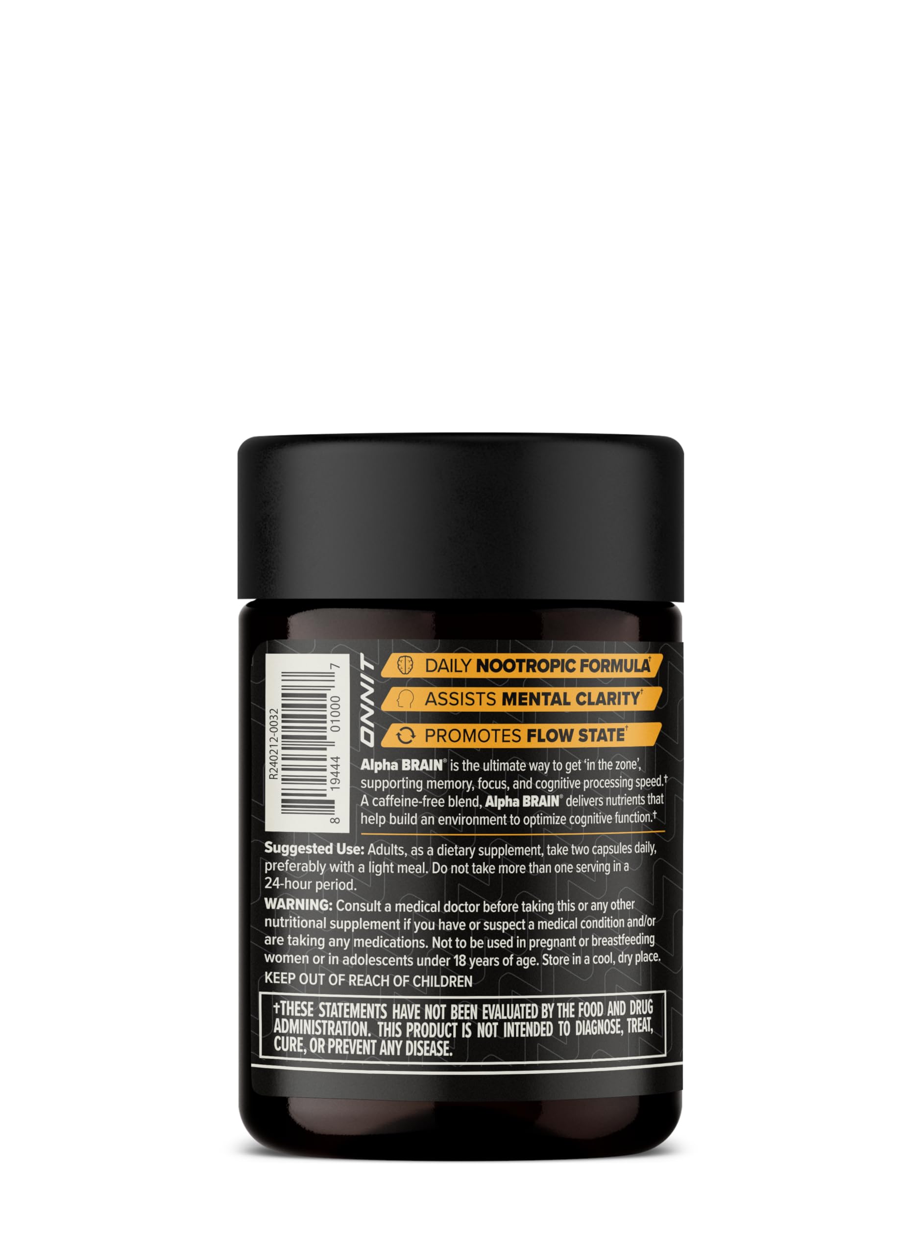 Onnit Alpha Brain Nootropic Capsules for Memory & Focus

