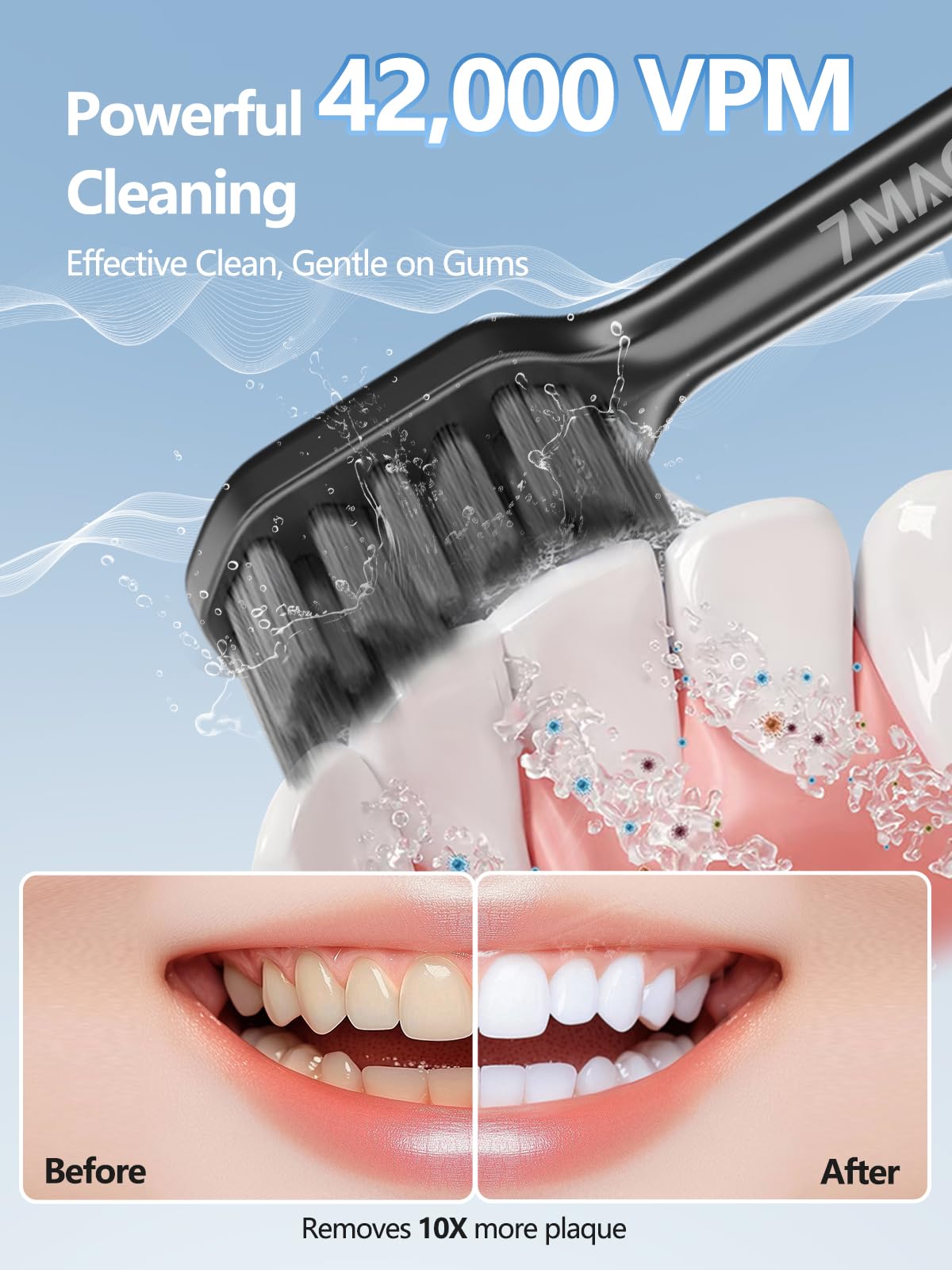 7MAGIC Sonic Electric Toothbrush - 5 Modes for All Ages

