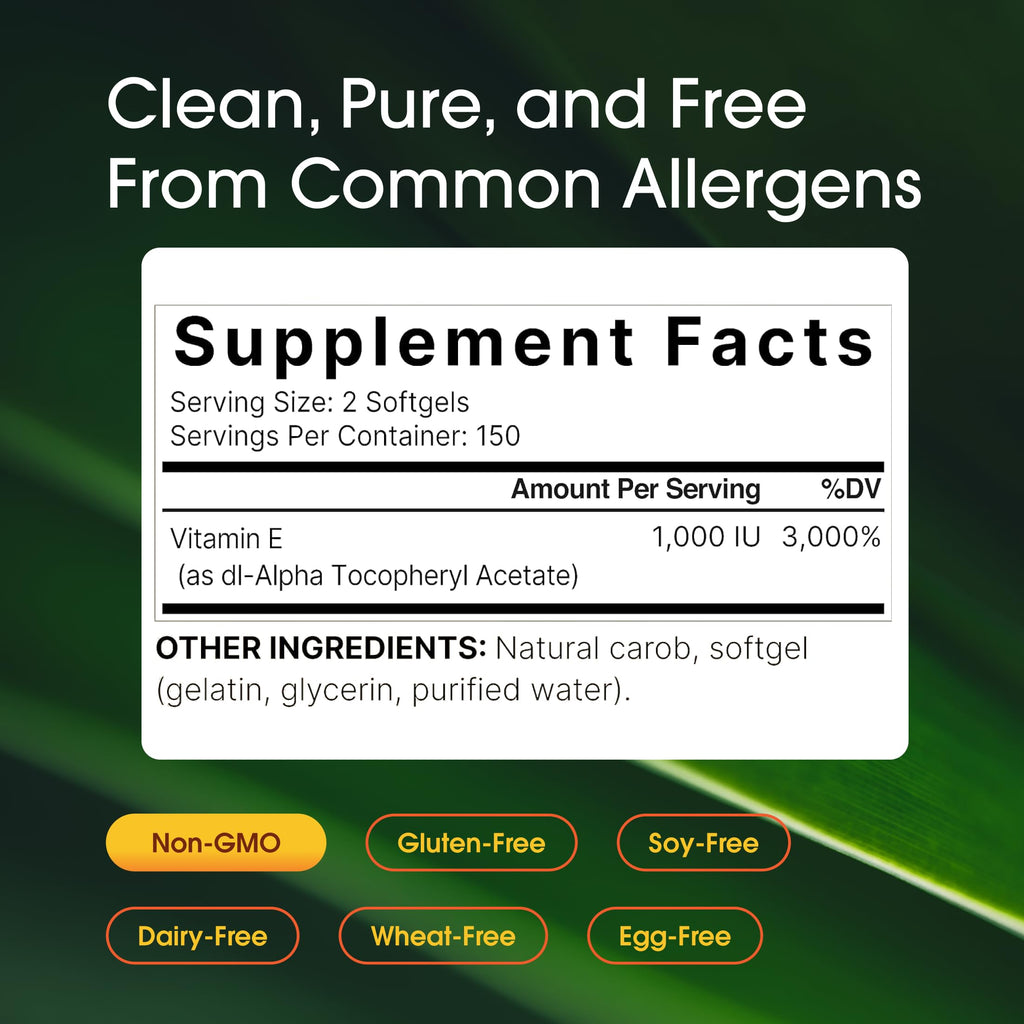NatureBell Vitamin E Supplement – Antioxidant Support

