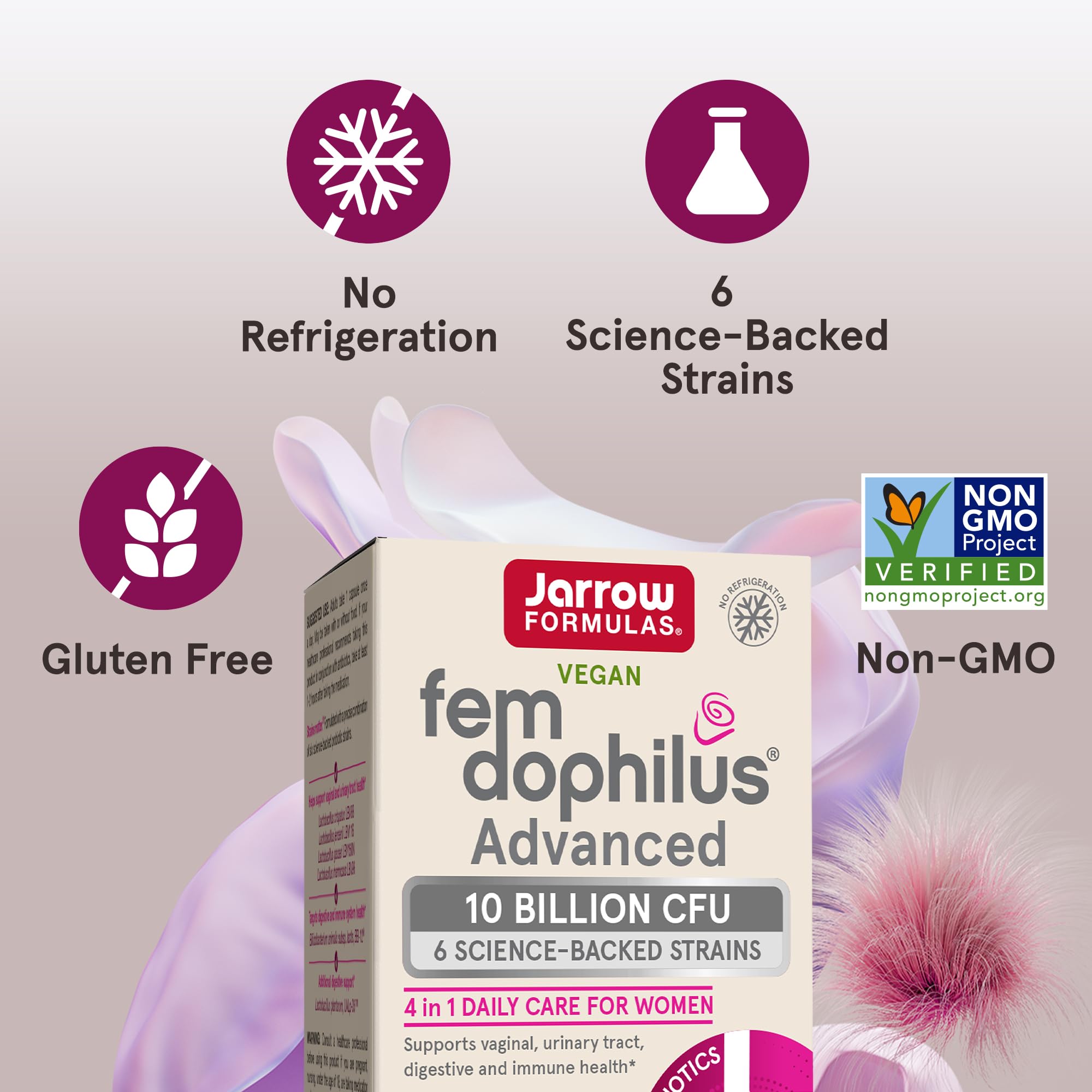 Jarrow Fem-Dophilus Probiotics 10B CFU - Vaginal & Digestive

