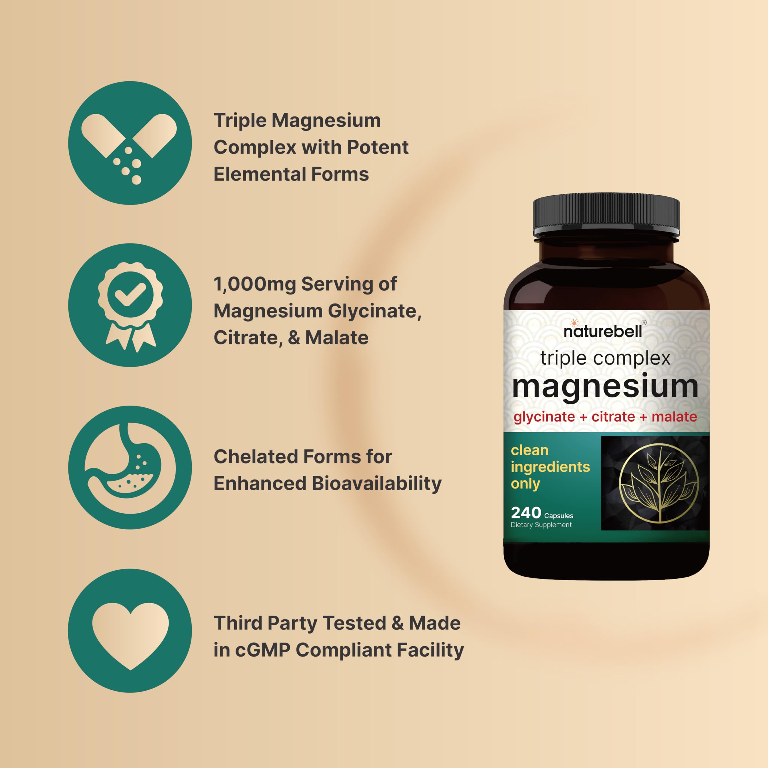 NatureBell Magnesium Complex Dietary Supplement

