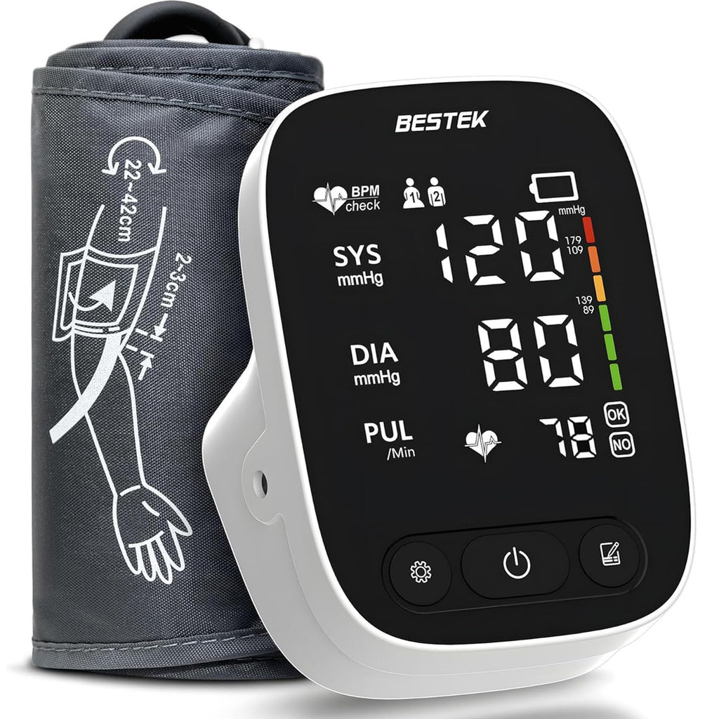 BESTEK Blood Pressure Monitor - Automatic Arm for Home Use

