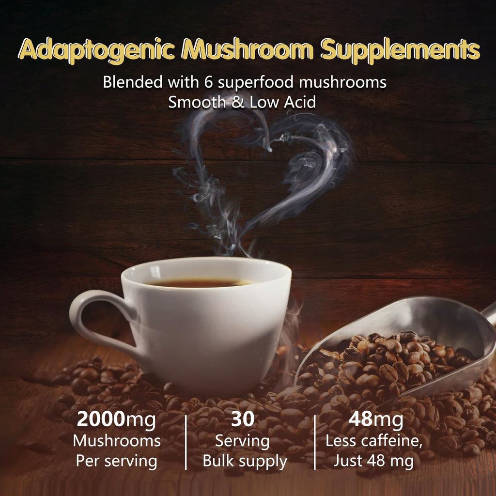 Balincer Mushroom Coffee with 6 Adaptogenic Mushrooms

