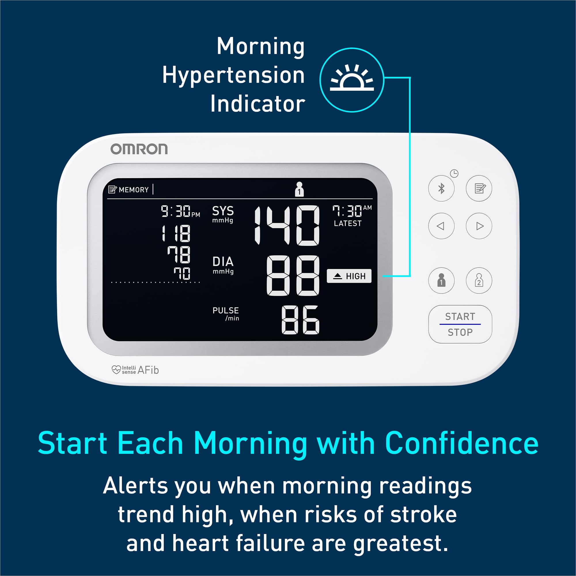 OMRON Platinum Upper Arm Blood Pressure Monitor | Home Use

