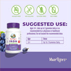 MaryRuth's Iron Gummies with Vitamin C | Vegan Iron Supplement


