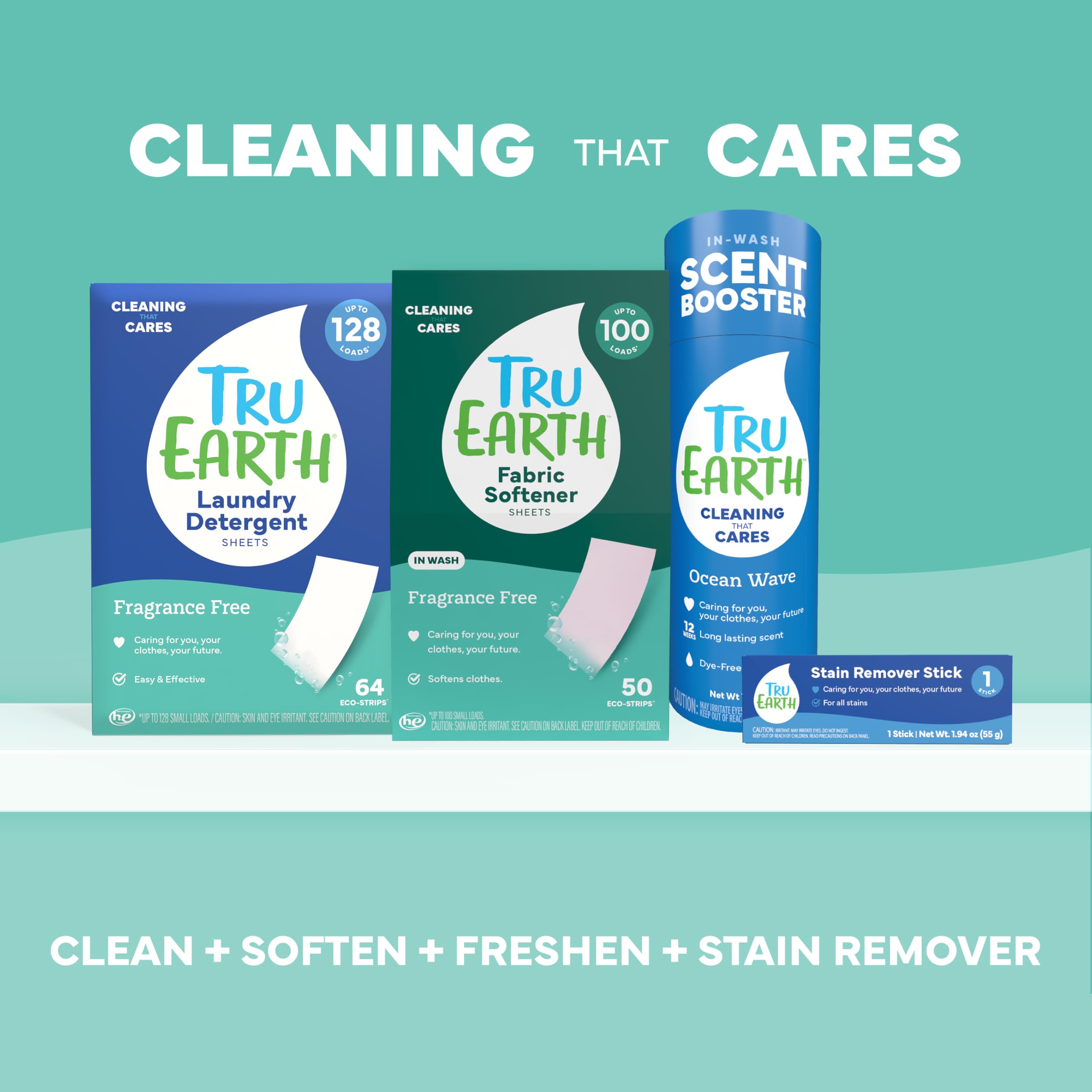 Tru Earth Compact Dry Laundry Detergent Sheets Eco-Strips

