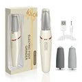 Upgraded Electric Foot Callus Remover with Two Roller Heads - Rechargeable Pedicure Tool