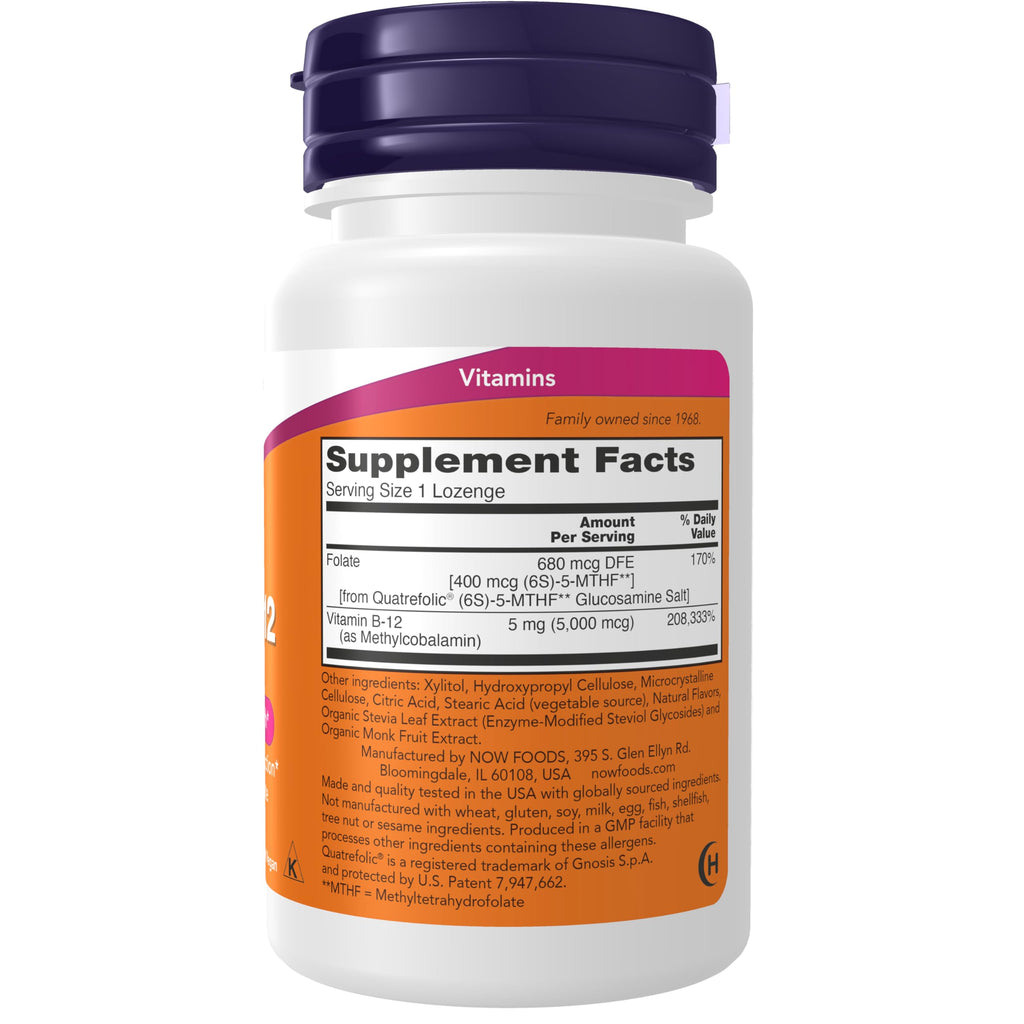 NOW Foods Methyl B-12 Methylcobalamin 5,000 mcg Vitamin B12

