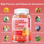 Calcium Magnesium Zinc Gummies with D3 B12 for Immune Support

