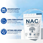 NAC 600mg Supplement Capsules with NAD+ for Lung Health

