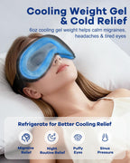Cooling Gel Eye Mask | 3D Weighted Sleep & Migraine Relief

