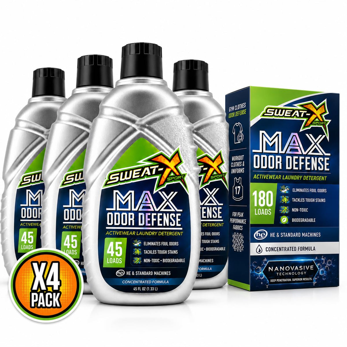 SWEAT X Laundry Detergent for Activewear, Sensitive Skin