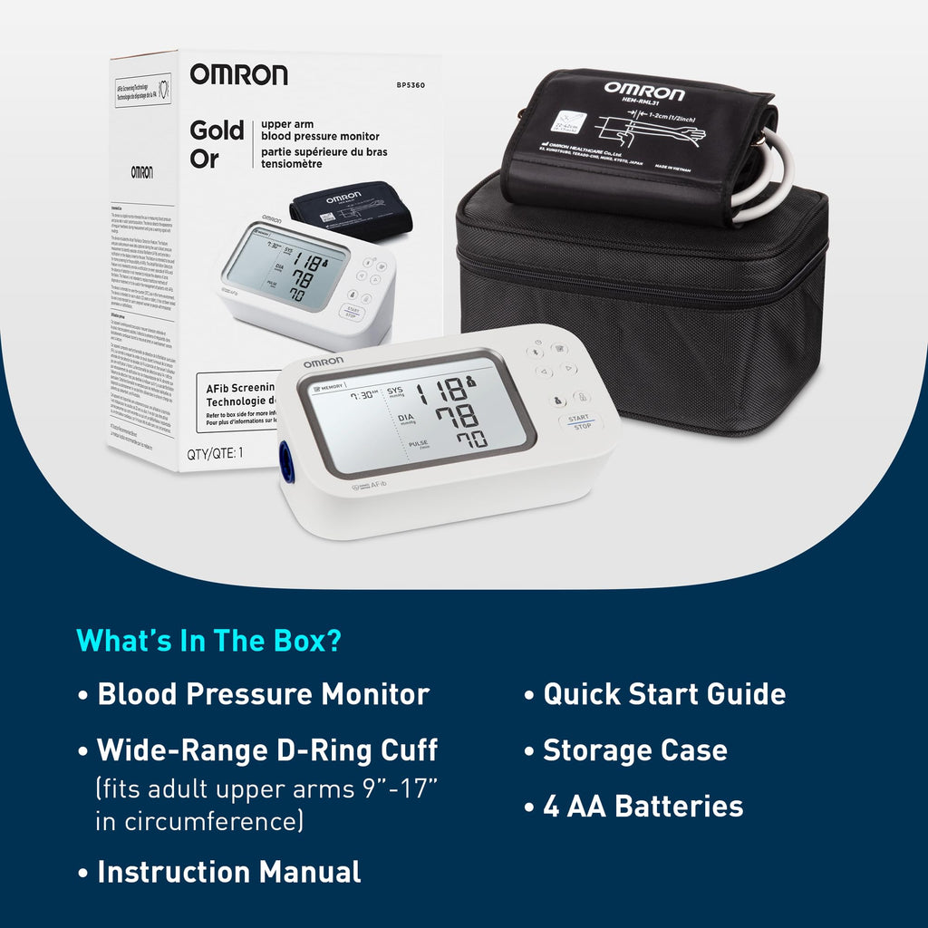 OMRON Blood Pressure Monitor with AFib Detection

