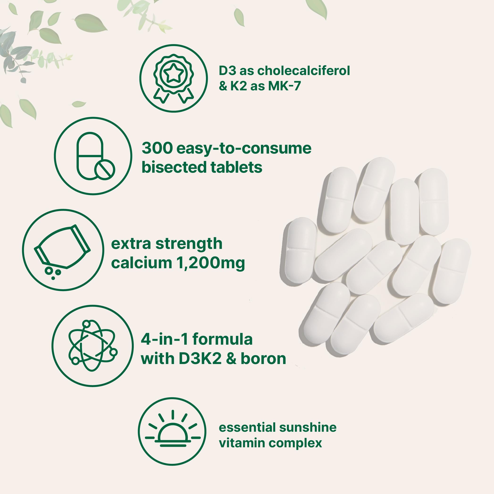 Micro Ingredients Calcium with D3 & K2 Mineral Complex

