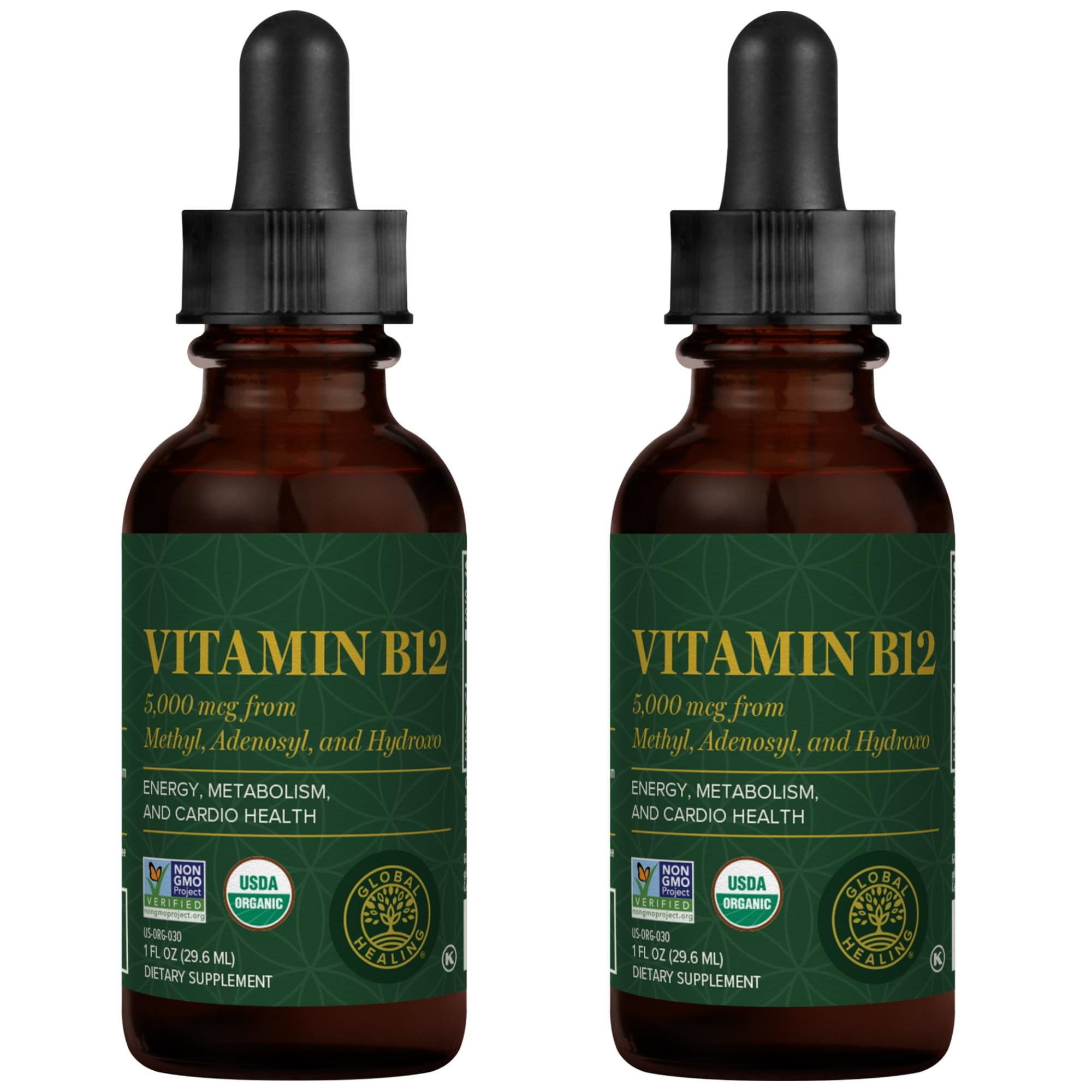 Global Healing Center Vitamin B12 5000 mcg Sublingual Drops

