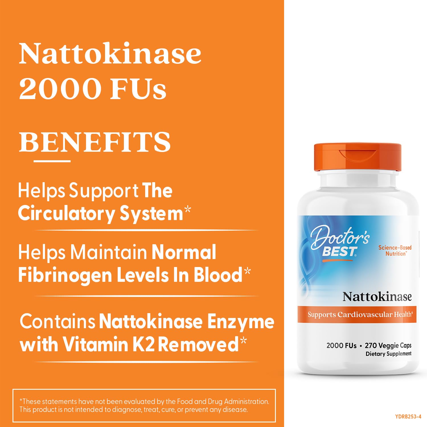 Doctor's Best Nattokinase Veggie Caps - Vegan & Non-GMO


