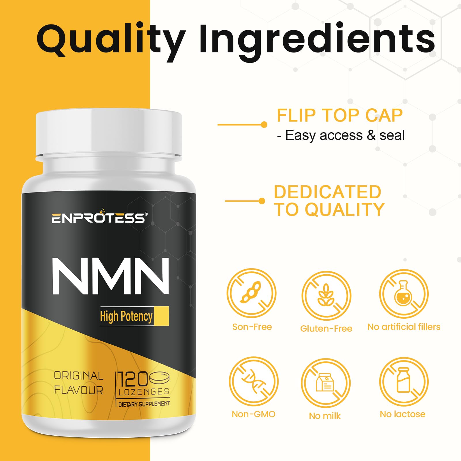 Enprotess Sublingual NMN 500mg Supplement | NAD Support

