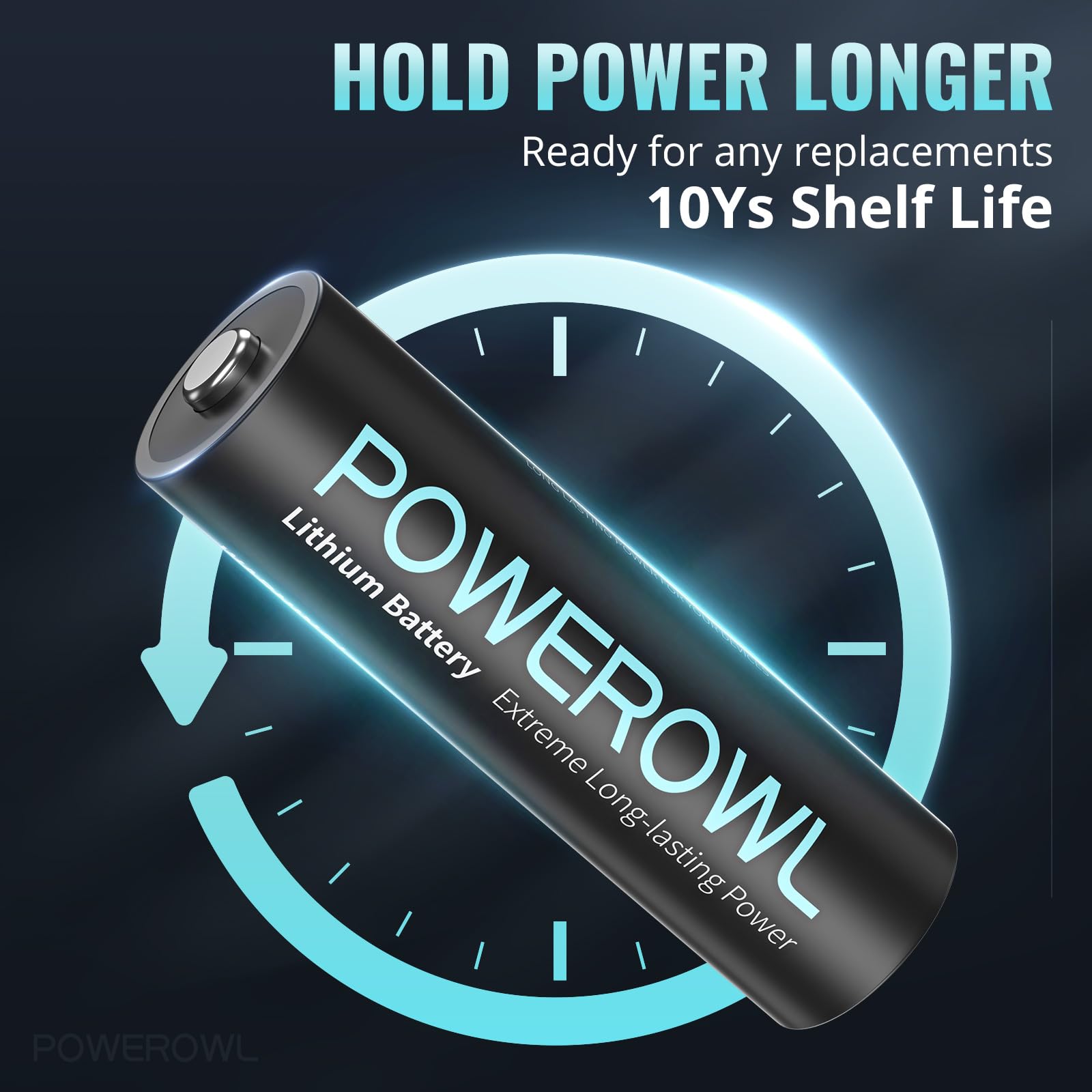 Powerowl AA Lithium Battery 1.5V Non-Rechargeable 3400mAh

