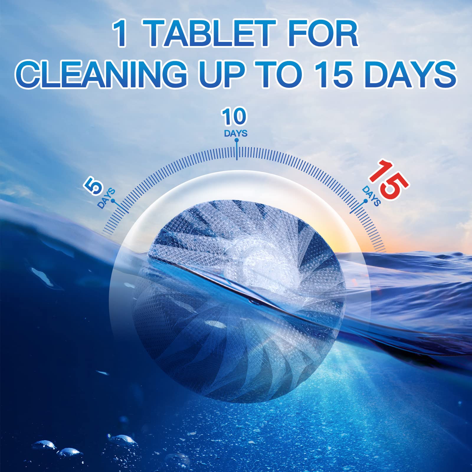 Vacplus Toilet Cleaner Tablets - Bowl & Tank Cleaner

