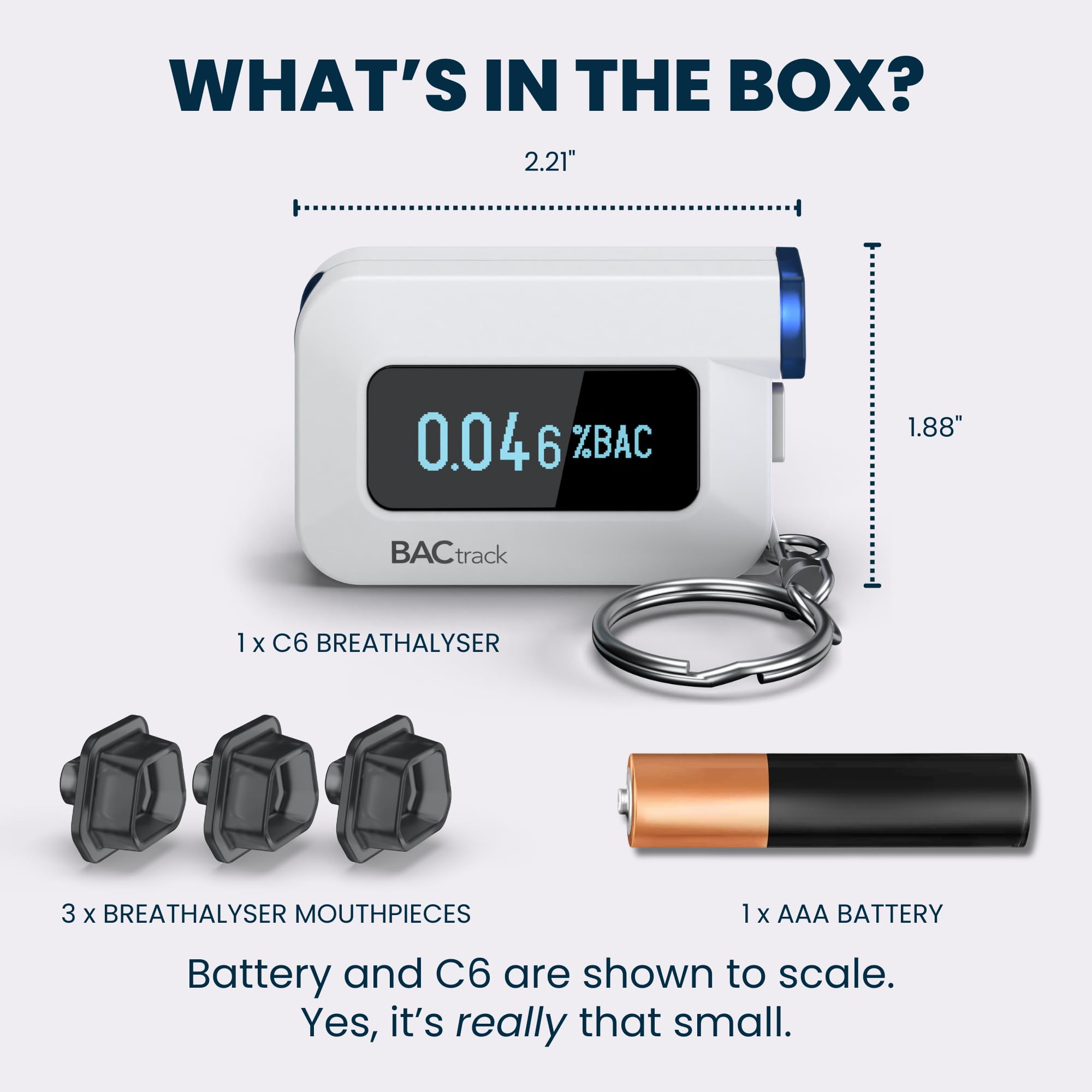 BACtrack C6 Breathalyzer Keychain

