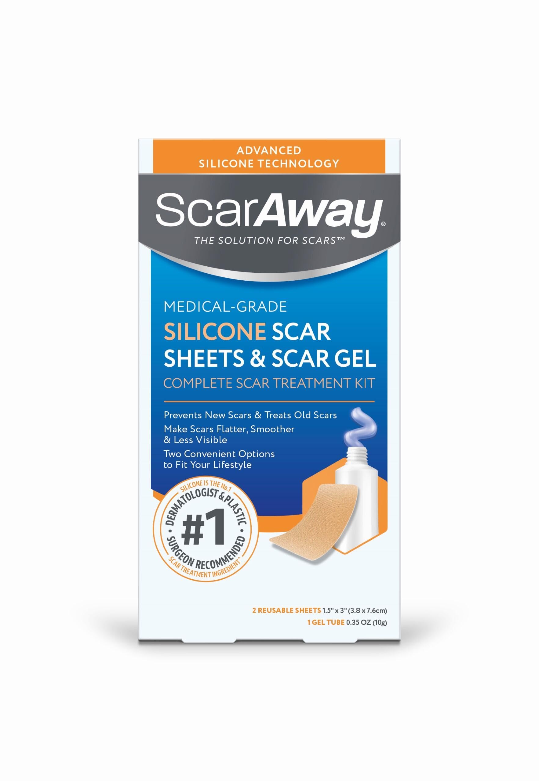 ScarAway Silicone Scar Gel for Hypertrophic & Keloid Scars