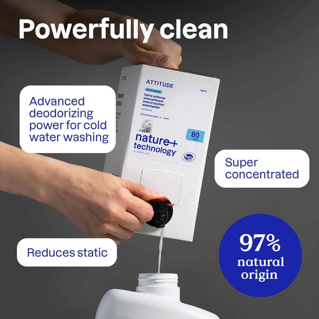 ATTITUDE Liquid Fabric Softener Refill – Plant-Based & Vegan

