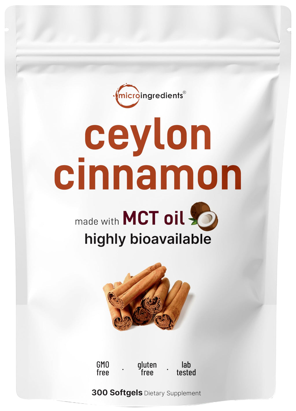 Micro Ingredients Ceylon Cinnamon Supplement with MCT Oil

