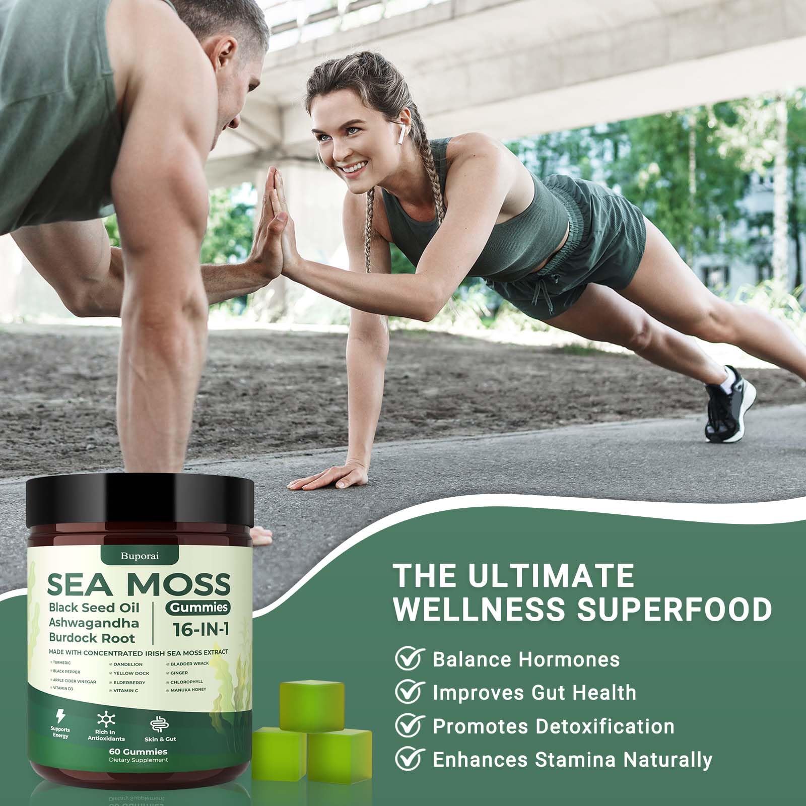 Sea Moss Gummies with Bladderwrack – Immune & Digestion


