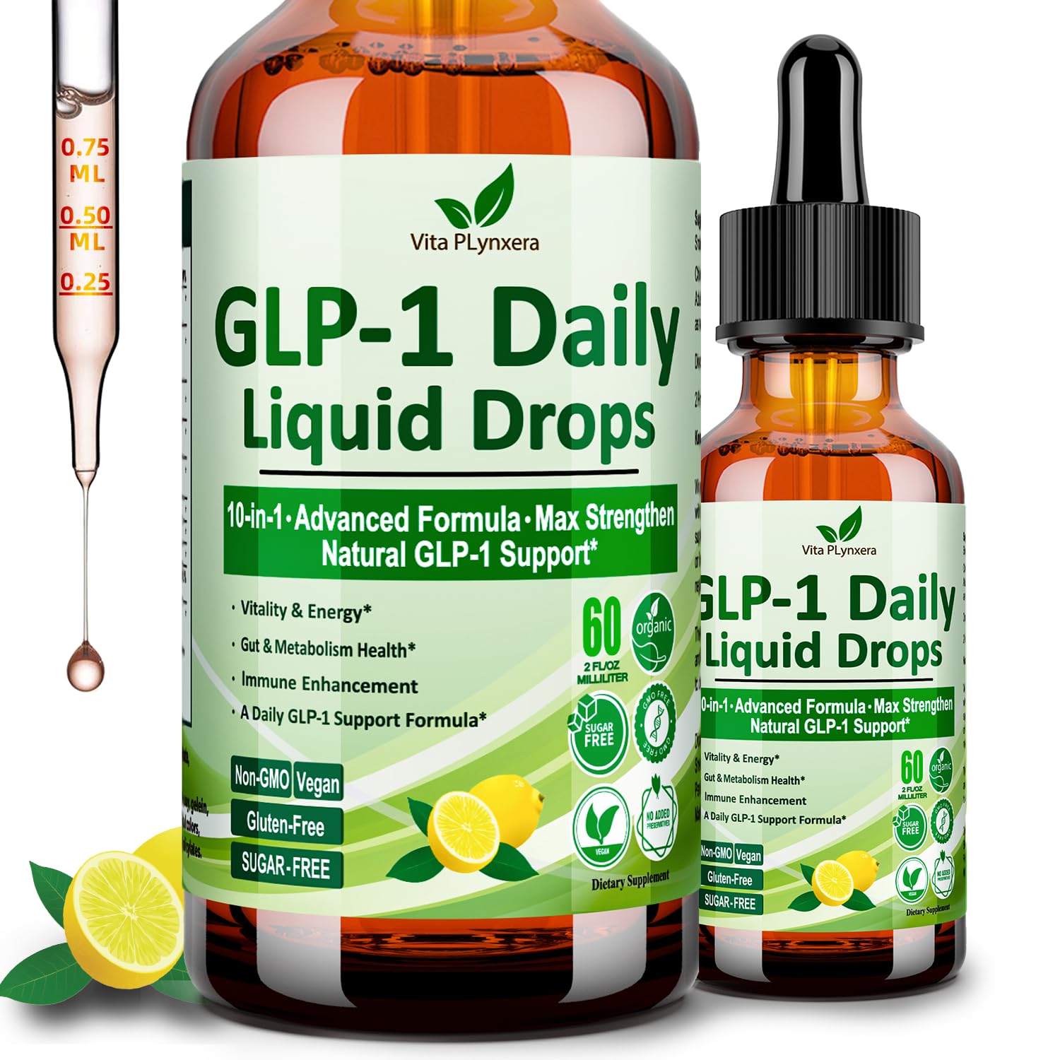 GLP-1 Support Liquid Drops - 10-in-1 Formula for Wellness

