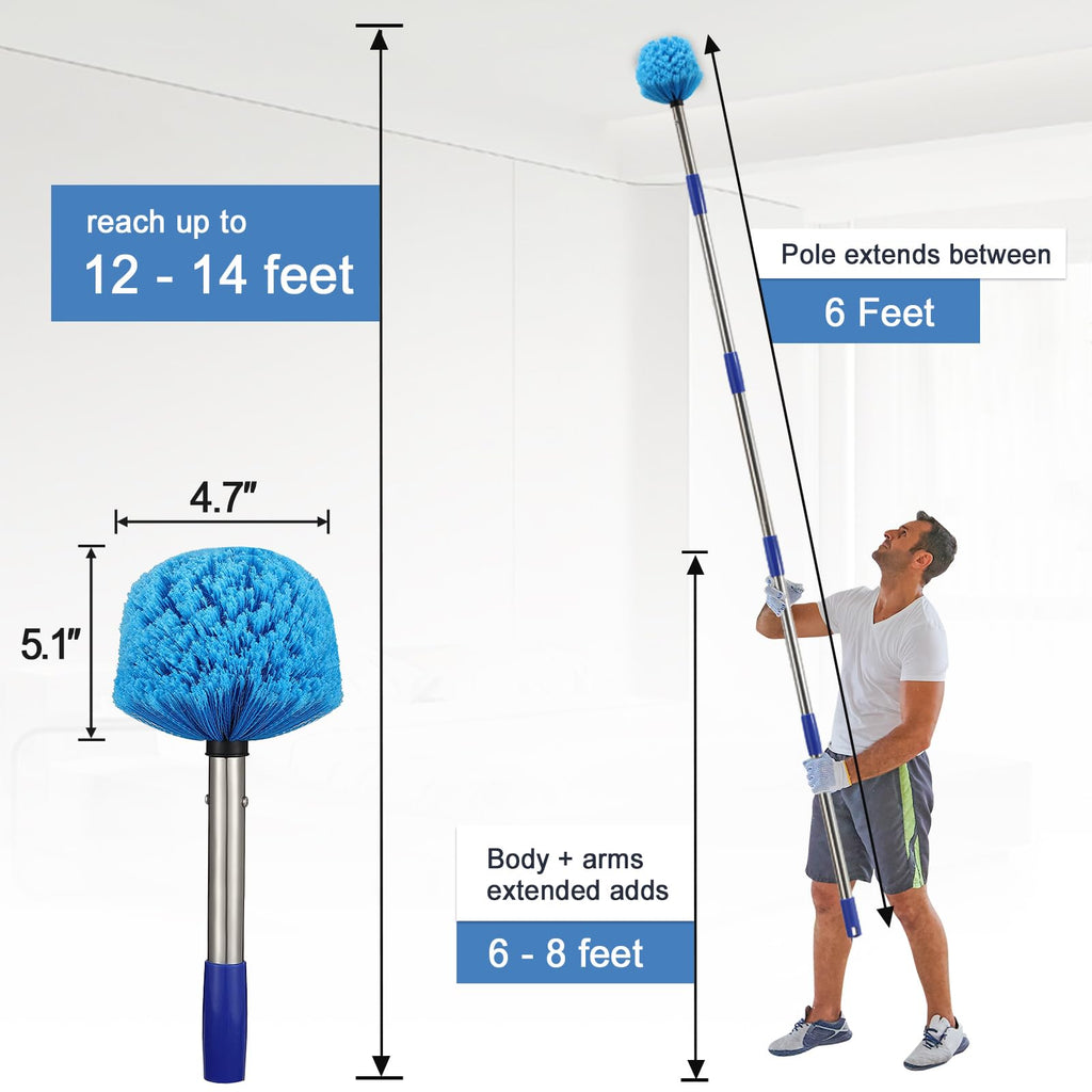 Cobweb Duster with Extendable Pole for High Ceilings

