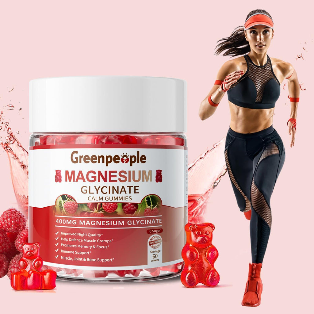 GREENPEOPLE Magnesium Glycinate Gummies 400mg | Calm Sleep

