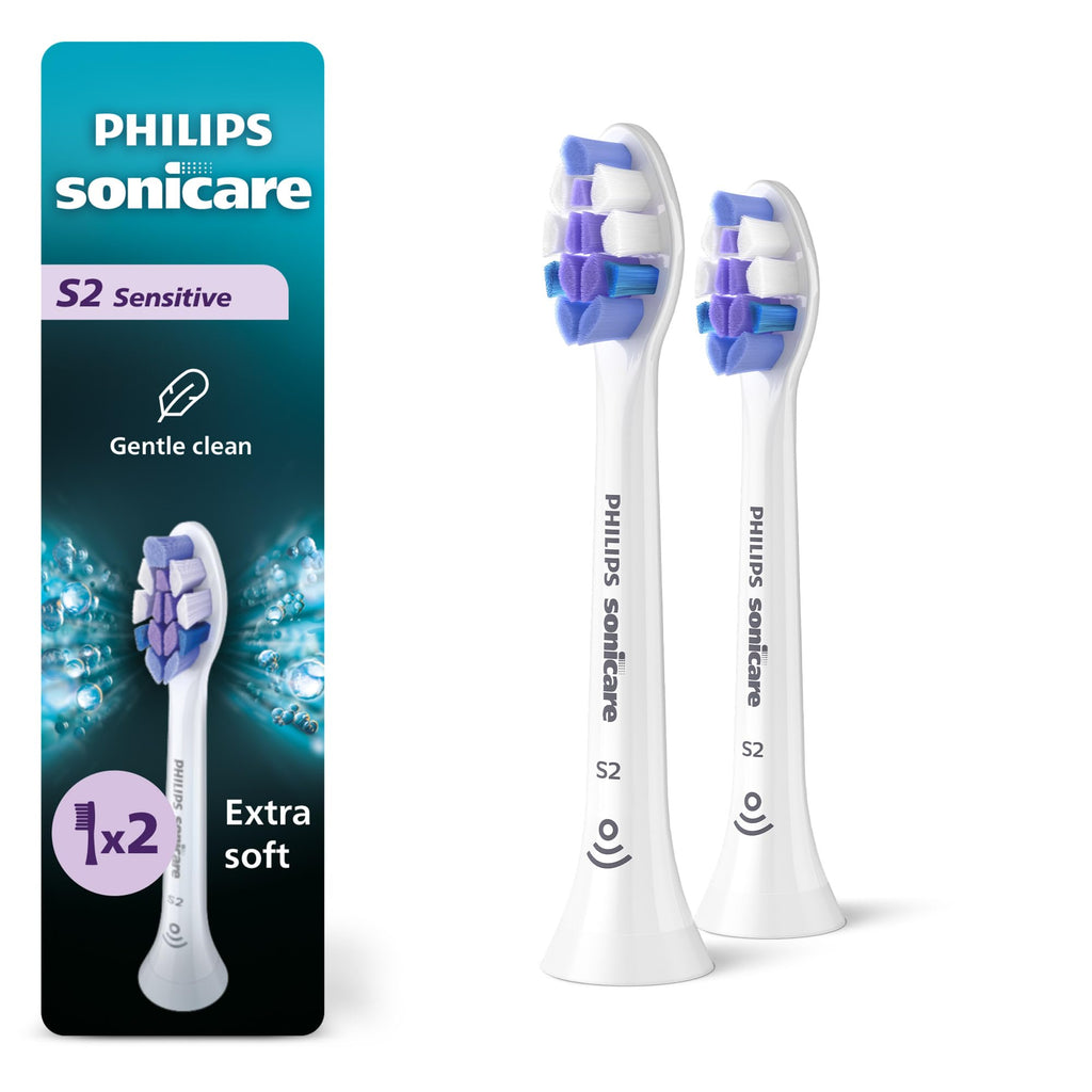 Philips Sonicare S2 Sensitive Replacement Electric Toothbrush Heads - White