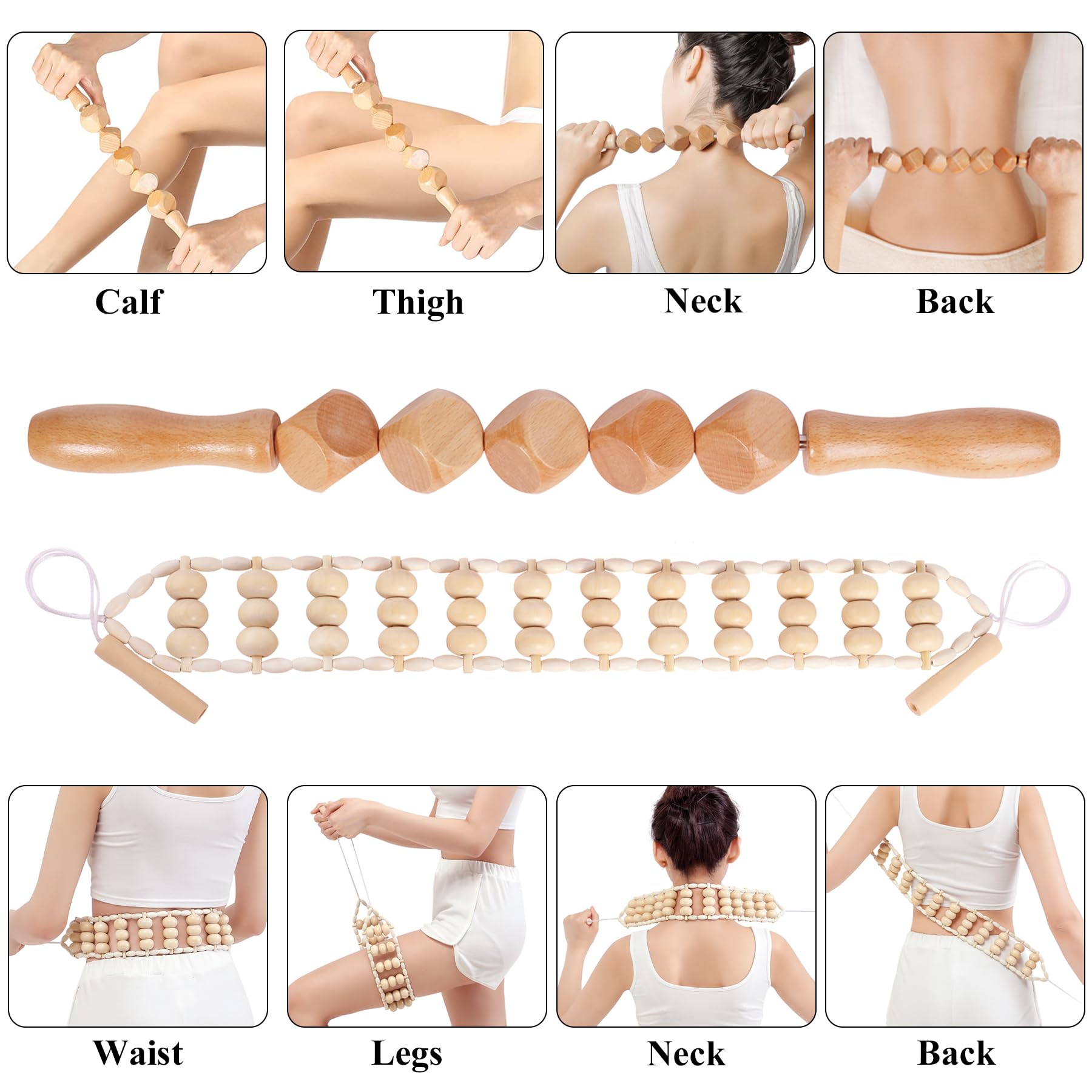 Xokocli Wood Therapy Massage Tools Kit

