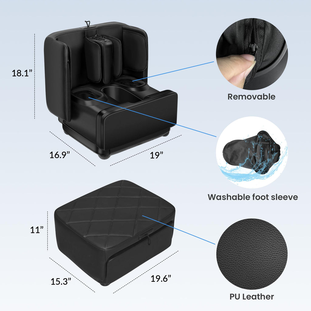 COMFIER 2 in 1 Foot and Calf Massager with Heat

