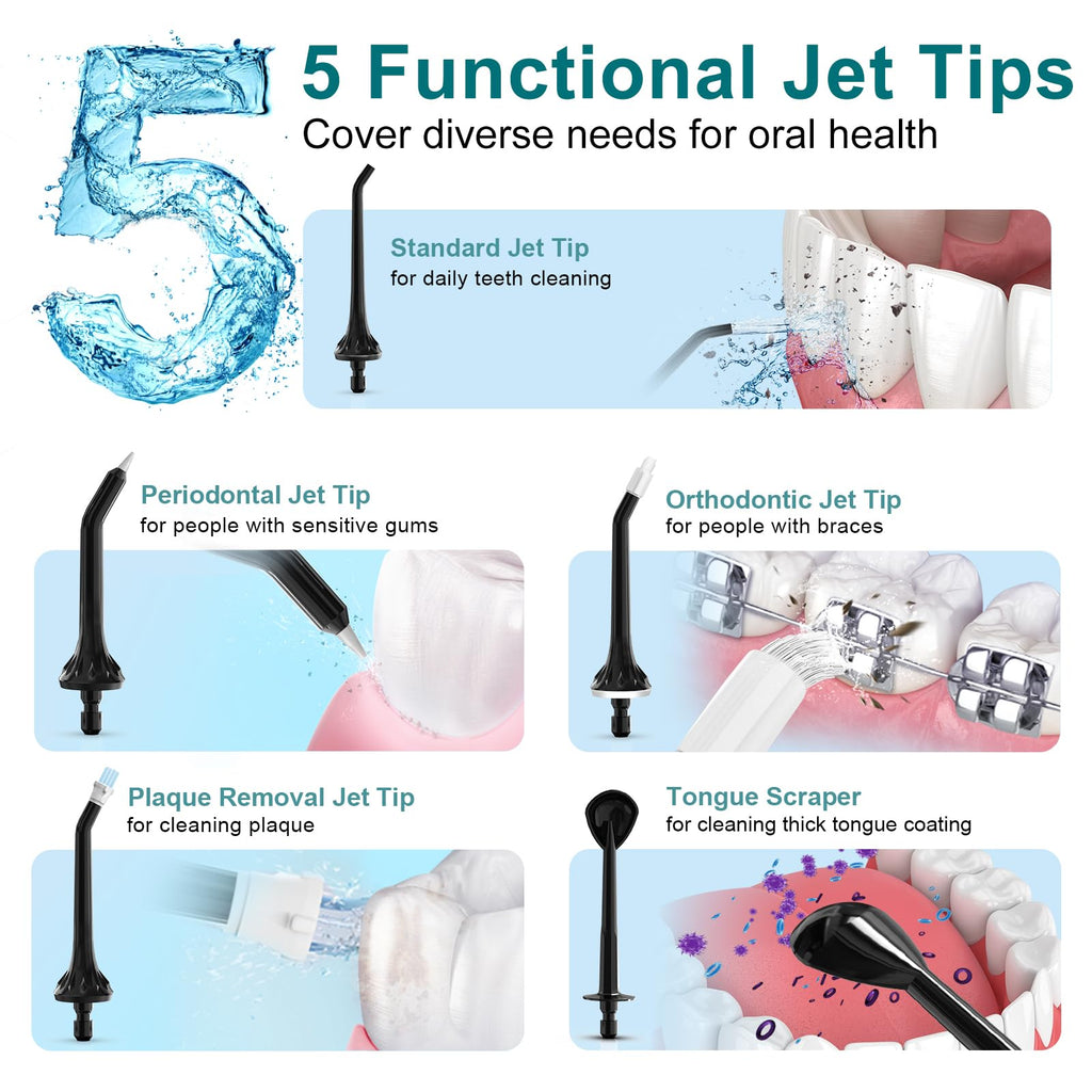 Nicefeel Cordless Water Flosser for Teeth & Braces

