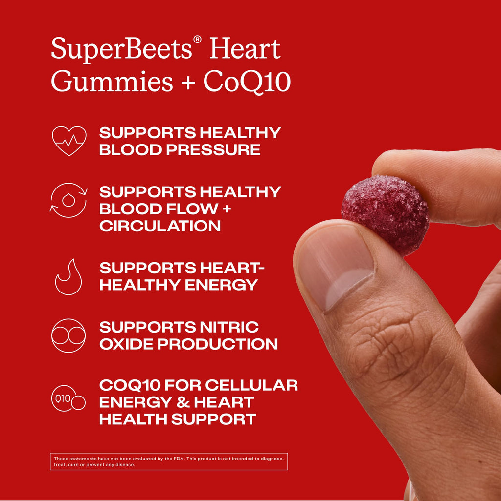 Humann SuperBeets Beetroot CoQ10 Grape Seed Gummies

