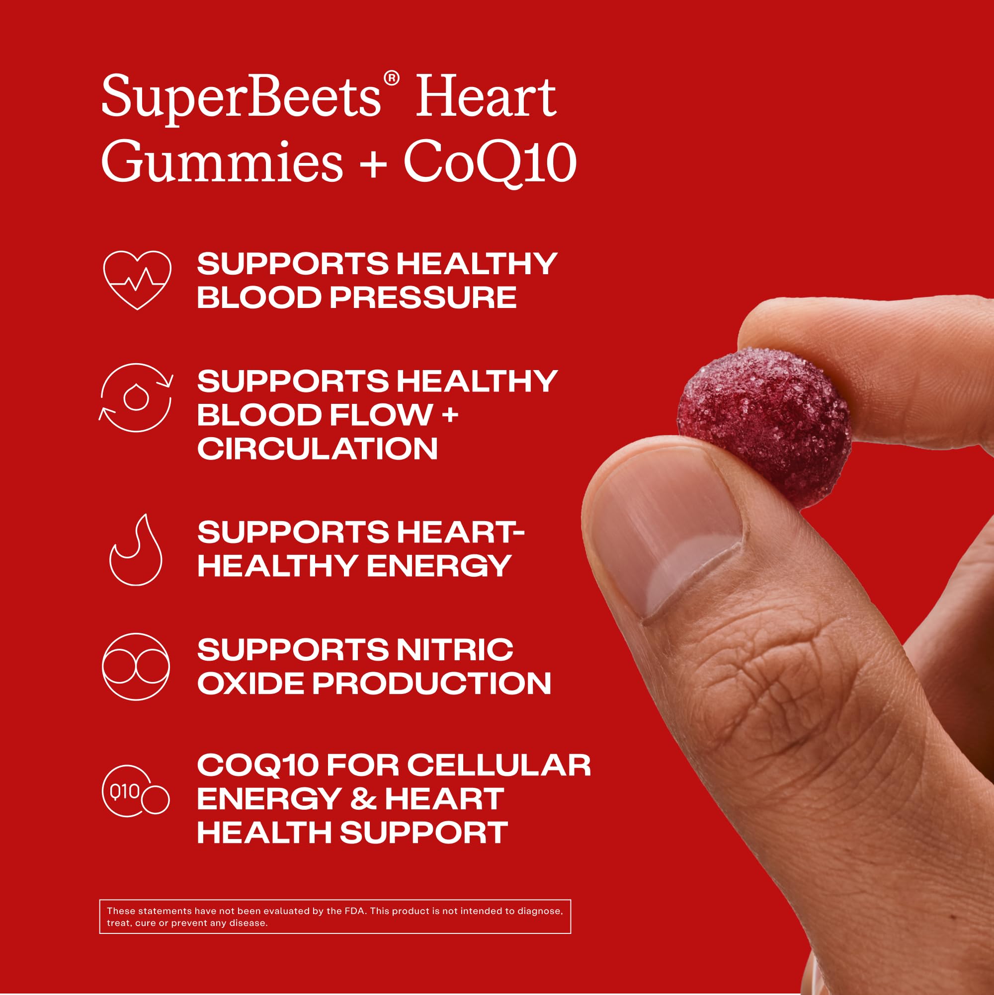 Humann SuperBeets Beetroot CoQ10 Grape Seed Gummies

