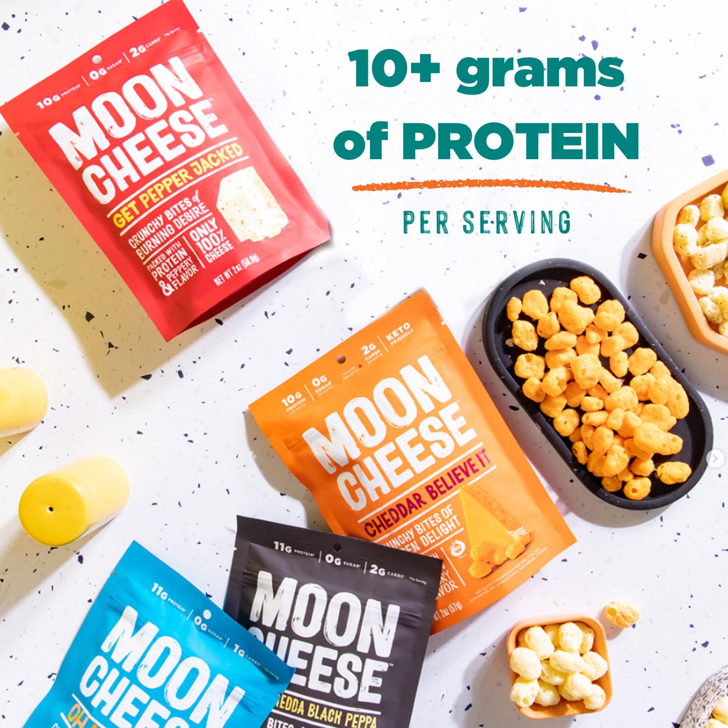 Moon Cheese Variety Pack - 100% Real Cheese Snack

