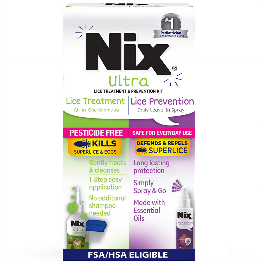 Nix Ultra Lice Treatment & Prevention Kit - Shampoo, Comb