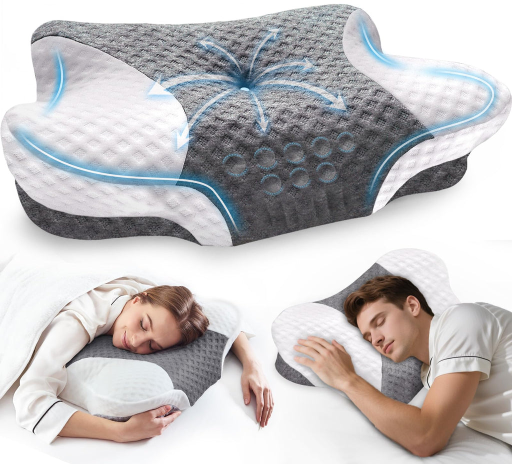 VJASAD Cervical Neck Pillow with Memory Foam

