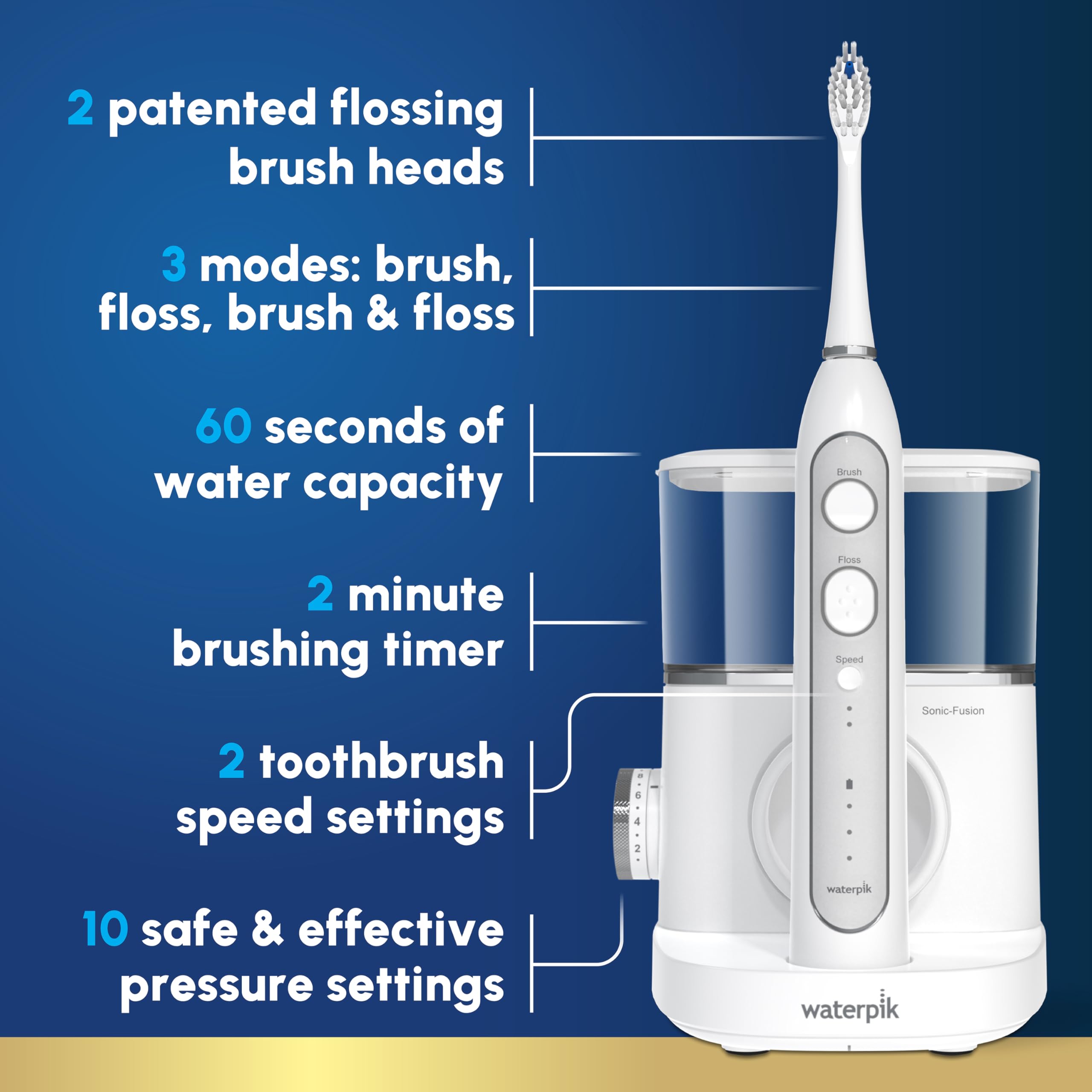 Waterpik Sonic-Fusion Toothbrush with Water Flosser

