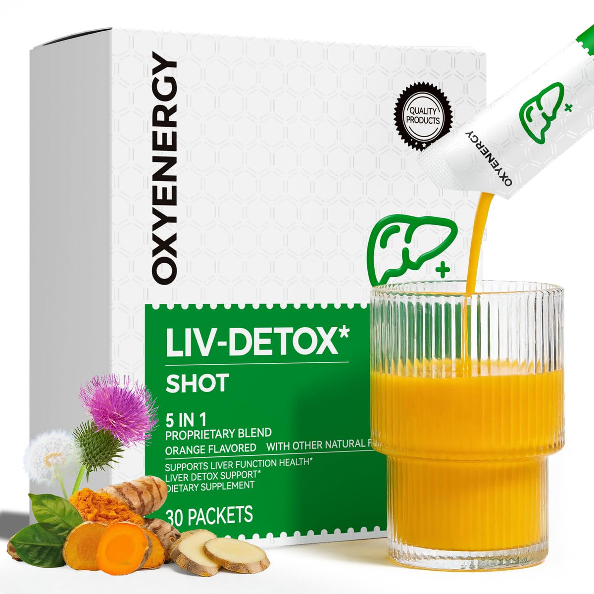 OxyEnergy Liver Cleanse Detox and Repair - Milk Thistle Formula