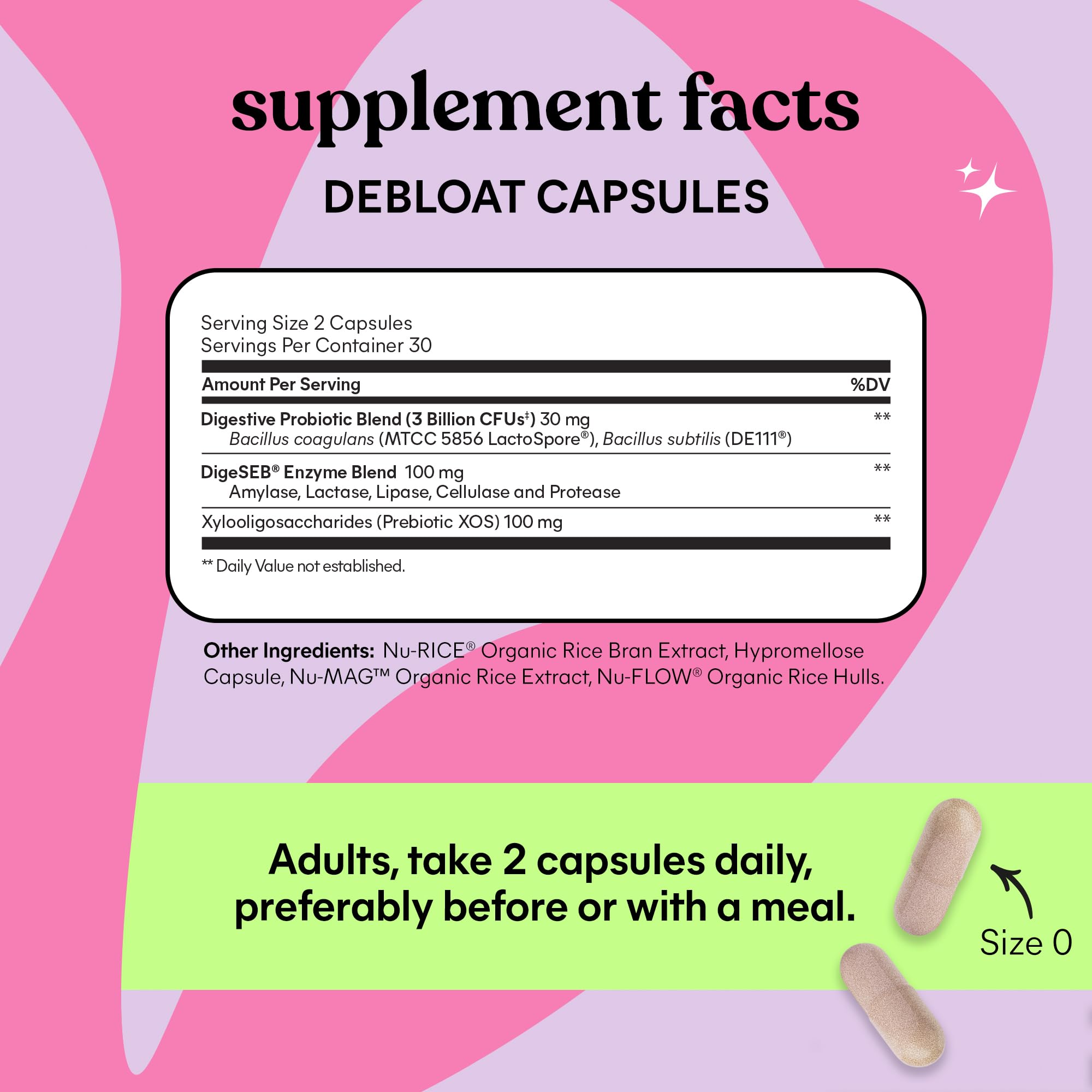 Lemme Debloat 3-in-1 Probiotic Digestive Enzymes

