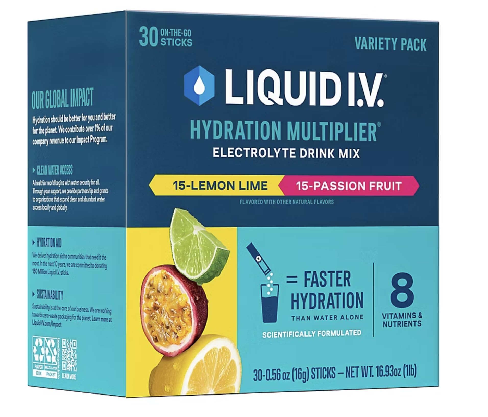 Liquid I.V. Hydration Multiplier Electrolyte Drink Mix

